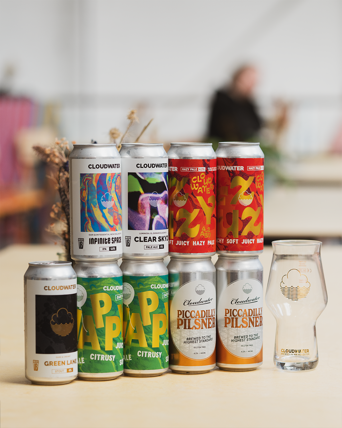 Beer Gift Pack with Signature Beers and Glass from Cloudwater