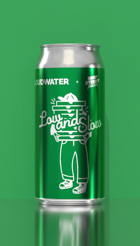 Low & Slow, light lager by Cloudwater Brew Co in collaboration with Soap Street Pizza at Nordie, Levensulme