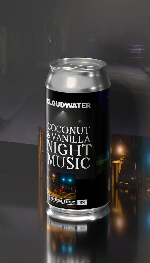 Night Music Imperial Stout, Coconut & Vanilla edition, in 440ml can