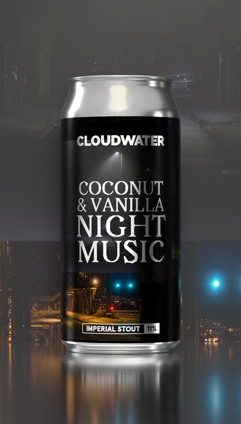 Night Music Imperial Stout, Coconut & Vanilla edition, in 440ml can