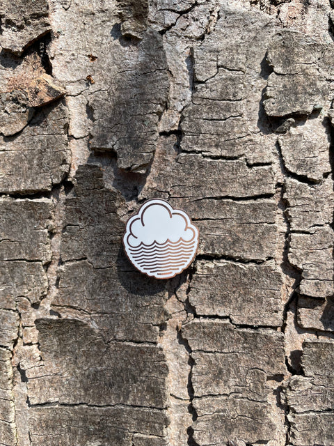 Cloudwater Enamel Badge ... [Rose Gold & White]