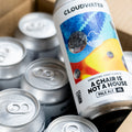 A box of 12 cans of beer from Cloudwater 