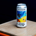 A can of A Chair Is Not A House pale ale by Cloudwater Brew Co, sat on a wooden surface with a black background