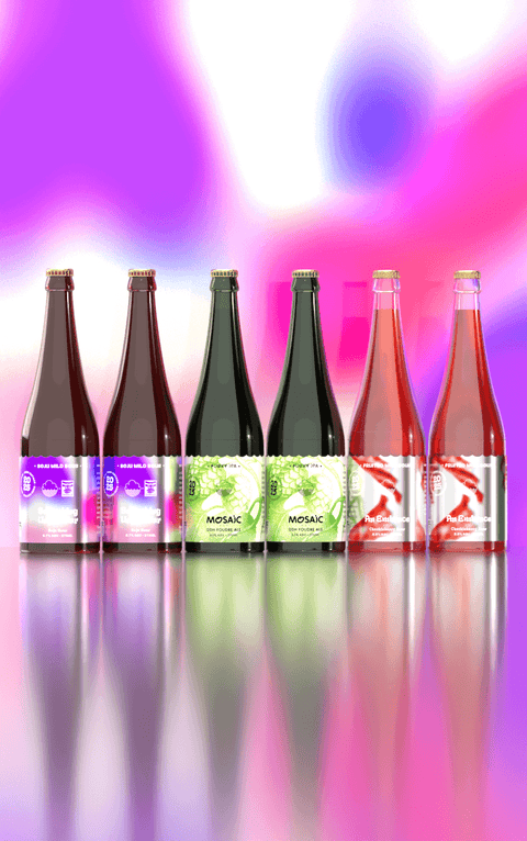Cloudwater 2025 Barrel Project Festive Releases. 6x 375ml mixed beers; 2x Mosaic DDH Foudre Ale, 2x An Embrace Chuckleberry Wild Sour Ale and 2x Something Unfamiliar Soju Wild Sour Ale