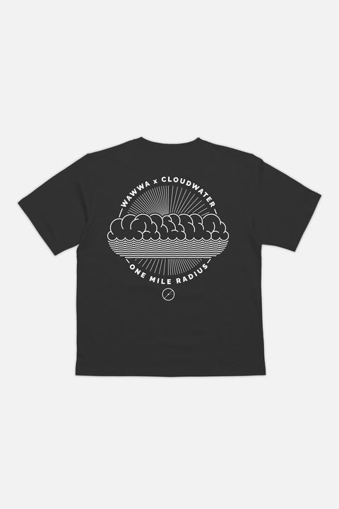 [WAWWA x Cloudwater] ... Radius Heavyweight Organic T-Shirt ... [Black]