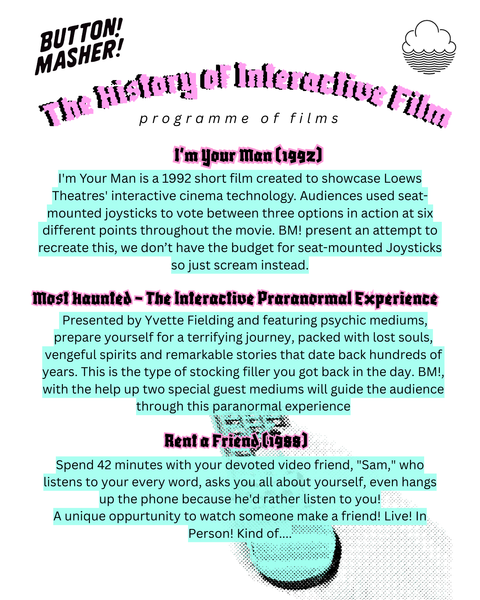 Button Masher Presents! - The History of the Interactive Film Vol 1. | 26th February, 7PM | Cloudwater Taproom