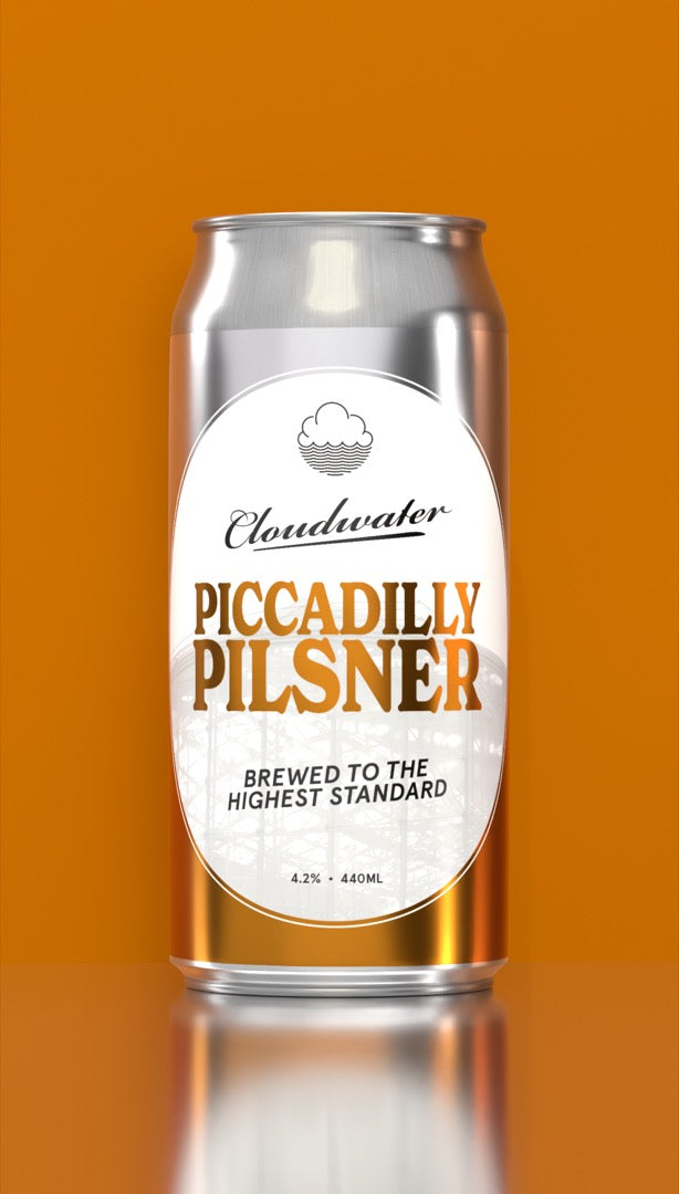 Cloudwater Brewery Favourites Mixed Pack, Piccadilly Pilsner, classic lager. Features in our Signature Craft Beer Gift Pack