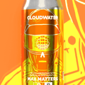 Cloudwater Brewery - Max Matters can in collaboration of Muscular Dystrophy UK. The can artwork depicts an illustration of a humanoid in metallic orange and yellow
