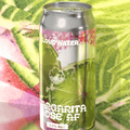 Can of Cloudwater Margarita Gose AF - an alcohol-free sour and salty refreshing drink, with colourful design of stylised and sliced limes and pink grapefruit
