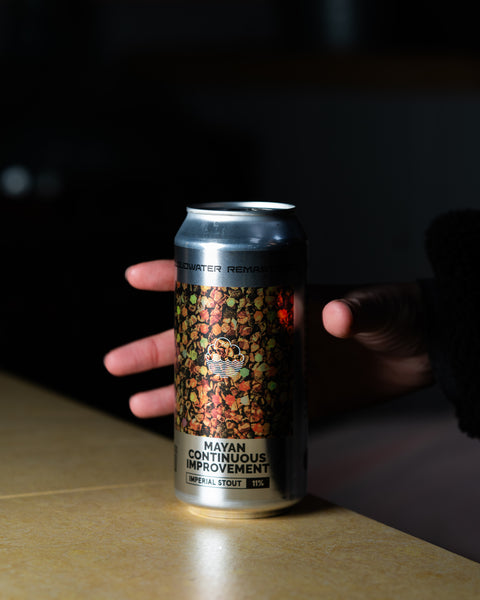 The latest in Cloudwater's Remastered Series - where we breathe life back into old favourites with the same beloved recipes, brewed anew to celebrate with friends - is Mayan Continuous Improvement. a spiced, chocolatey take on our classic Imperial Stout My Continuous Improvement.

Imagine all your favourite chocolate desserts combined into a single glass, with a warming addition of chillies and cinnamon, for a Mayan hot chocolate twist on our most indulgent Imperial Stout.