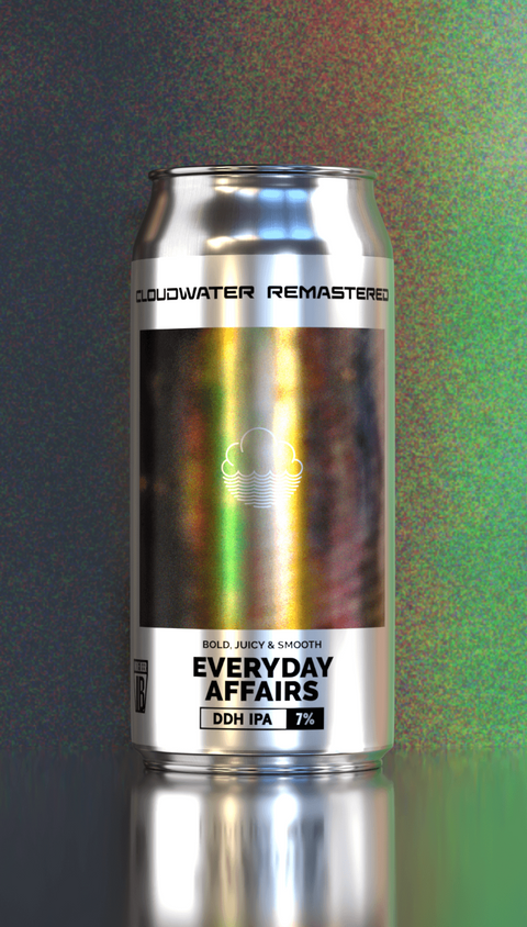 Everyday Affairs is a revisit to a beloved beer of years gone by, part of the Cloudwater Remastered Series of beer. Strata CGX, NZ Cascade & Idaho 7 overflow each drop with bright tropical fruits, light citrus and a clean herbal dankness on the finish. A Bold, juicy and smooth DDH IPA