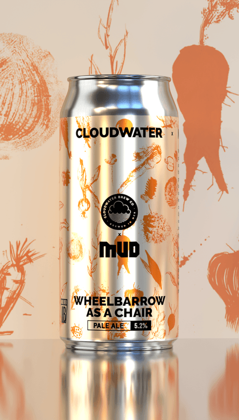 Wheelbarrow For A Chair Pale Ale is a collaboration with Platt Fields MUD and features in the August Hop Shop - Cloudwater's Monthly Craft Beer Club Hoppy Beer Box