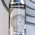 A can of Cloudwater Diar (Deyar) 8% DIPA featuring Nectaron, Motueka and Limequat Subzero Hop Kief on a reflective surface against a vibrant pink and yellow grid background.