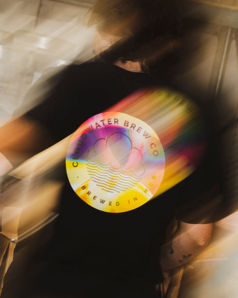 Black Cloudwater T-Shirt with print