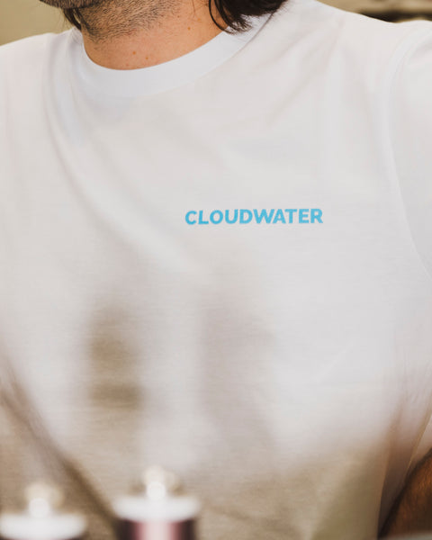White Cloudwater T-Shirt with print