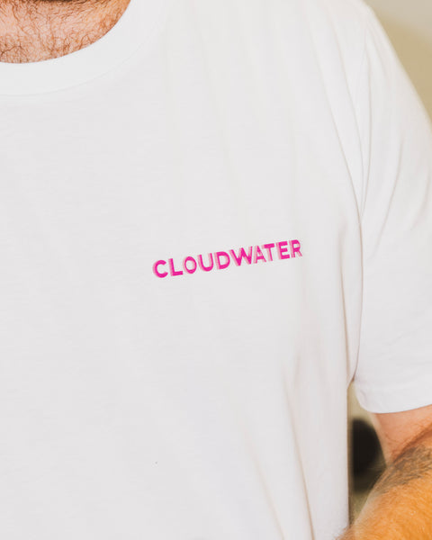 White Cloudwater T-Shirt with print