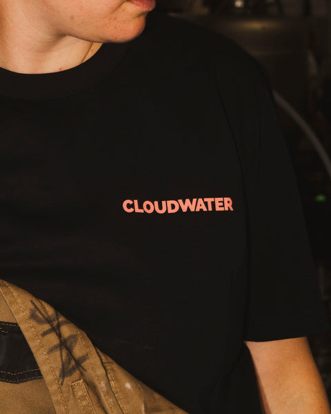Black Cloudwater T-Shirt with print
