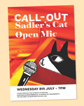 Open Mic at Sadler's Cat | CALL OUT | Wednesday 8th July | 7PM