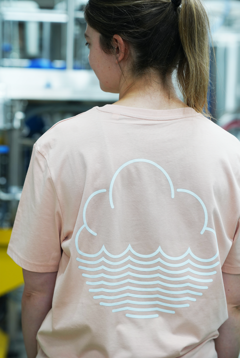Cloudwater Unisex T-Shirt - Fraiche Peche With White Logo