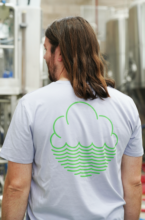Cloudwater Unisex T-Shirt - Lavender With Green Logo