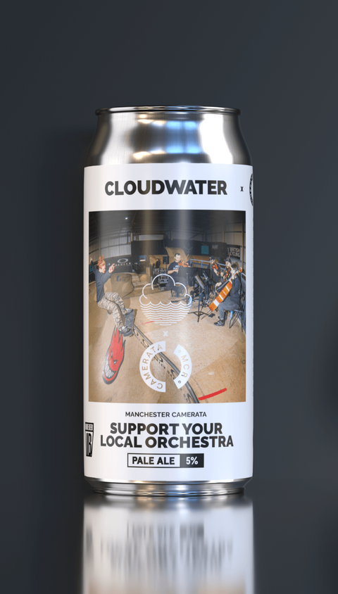 Can of Cloudwater x Manchester Camerata Pale Ale, Support Your Local Orchestra. The third collaboration between the two celebrating grass roots music