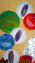 Collection of Cloudwater branded vinyl stickers, part of the mega sticker pack!