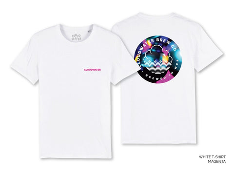 White Cloudwater T-Shirt with print