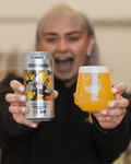 Eliza is Super Super Happy, drinking this IPA by Cloudwater Brew Co, Craft Beer made in Manchester, UK
