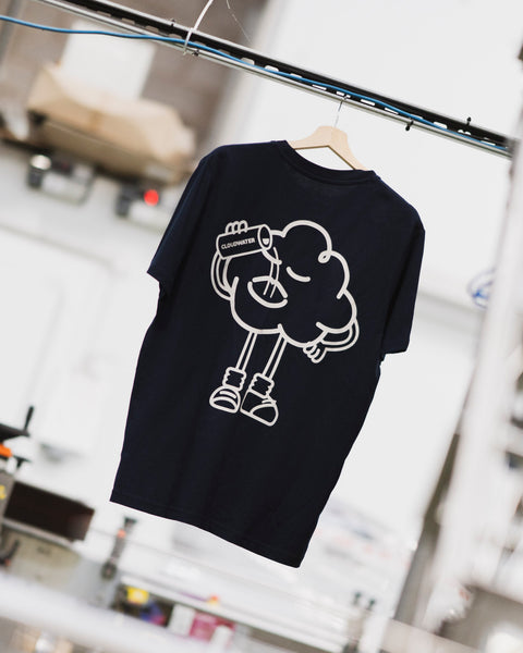 Navy T-Shirt with 'Cloudie' print