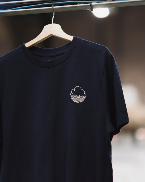 Navy T-Shirt with 'Cloudie' print