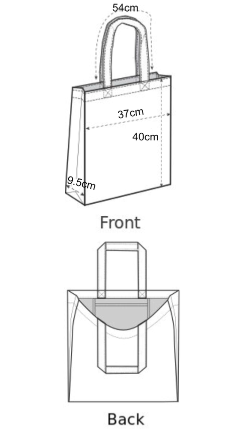 Mid Tote Bag with pocket | 2 Colours